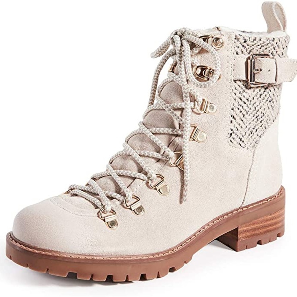 Sam Edelman Sherpa beige boots size 5 used